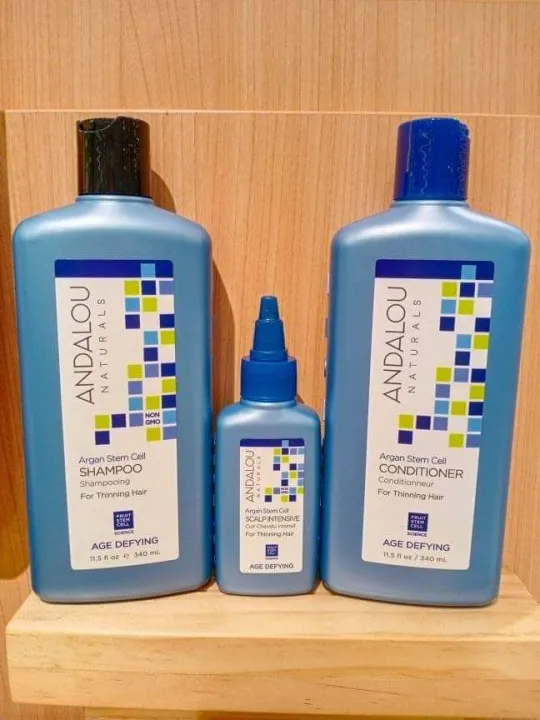 Limited Offer Andalou naturals Shampoo + Conditioner + ScalpIntensiveCare For Thinning Hair Age