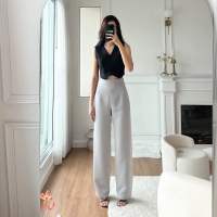 US.BKK | Sophia Pants (กางเกงขายาวสีเทา)