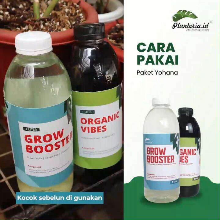 Paket Yohana Organic Vibes + Grow Booster 1 Liter 100% Organik | Lazada ...