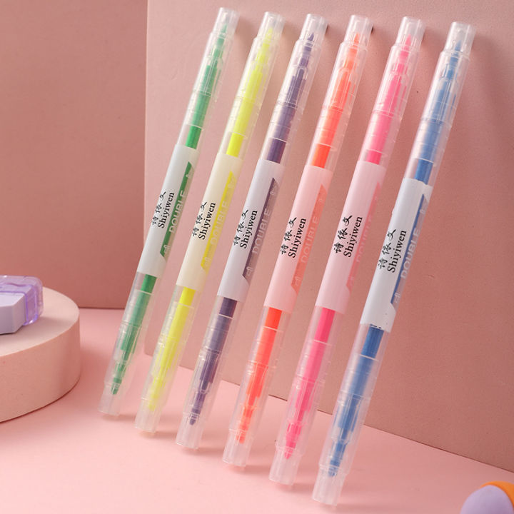 Double headed Erasable Fluorescent Pens Marking Pens Colored - Temu