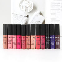 อเมริกา Nyx ลิปกลอสเคลือบนุ่ม Matte กำมะหยี่นุ่มลิปสติกเนื้อด้านลิปกลอสครีมยุโรปอเมริกาสีชานมลิปสติก