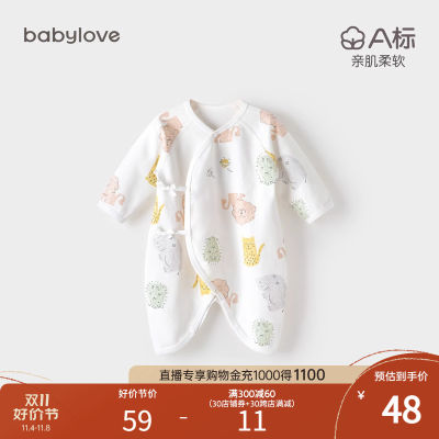 Babylove เสื้อผ้าผีเสื้อสำหรับเด็กแรกเกิดรอมเปอร์สูทใส่ด้านในผ้าฝ้ายแท้สำหรับฤดูใบไม้ผลิและฤดูใบไม้ร่วงชุดบอดี้สูทเด็กทารกสำหรับเด็กแรกเกิด