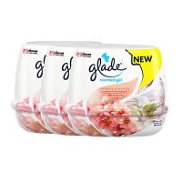 Glade  เกลด เซ็นเต็ด เจลหอมปรับอากาศ กลิ่นซากุระและวอเตอร์ลิลลี่ 180 กรัม x 3 กระปุก