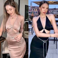 เดรสสาวสวยสุดละมุน ดีเทลเชือกผูกโบว์วิ้งค์ๆ เพิ่มความ Sexy ดูแพง ใส่แล้วดูเป็นผู้ดีในวัลชิลๆมาก ผ้าทิ้งตัว หมุนกี่ตลบก็ยังดูดี สวยมากก ✨