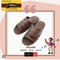 Walker รองเท้าแตะผู้ชาย รหัส M5239 สีตาล หนังแท้