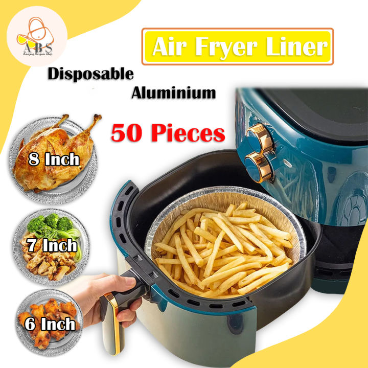 ABS Disposable 50PCS Aluminium Foil Air Fryer Baking Liner Non