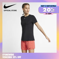 Nike Womens Pro Mesh Tee - Black