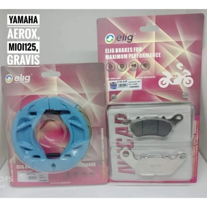 Elig CERAMIC SPORTS Brake Shoe and Brake Pad AEROX 155, MIO i125/s
