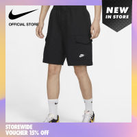 Nike Mens Sportswear Sport Essentials Woven Unlined Utility Shorts - Black