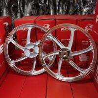 ล้อแม็ก (RACING BOY) WAVE-125R (เฟืองไมล์) WAVE-100S(2005) สีขาวปัดก้าน (รหัส : 01S0303W)