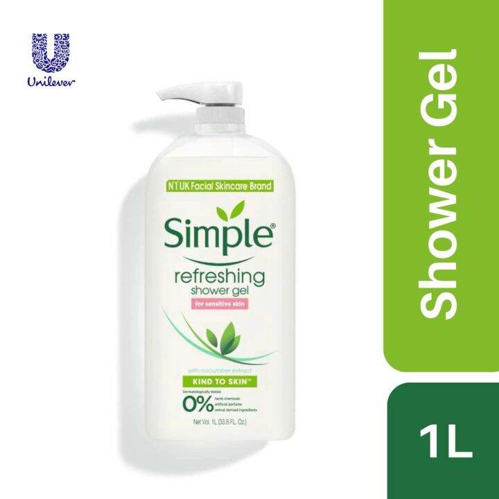 Simple Refreshing Shower Gel (1L) Lazada.co.th