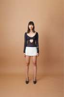 THE NAVY - Semi sheer long sleeves top - เสื้อแขนยาว