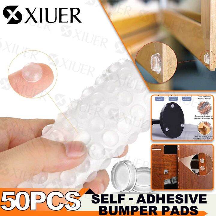 50Pcs Door Bumpers SelfAdhesive Rubber Bumper Pads Silicone Sound Dampening