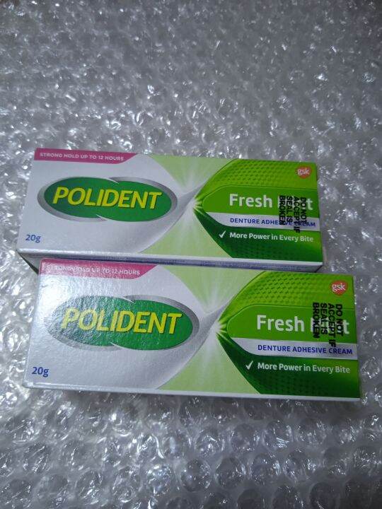 POLIDENT Denture Adhesive Cream 20g Mint GSK Lazada PH