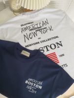 Oversized เสื้อยืดโอเวอร์ไซส์ลายAmerican New York Boston