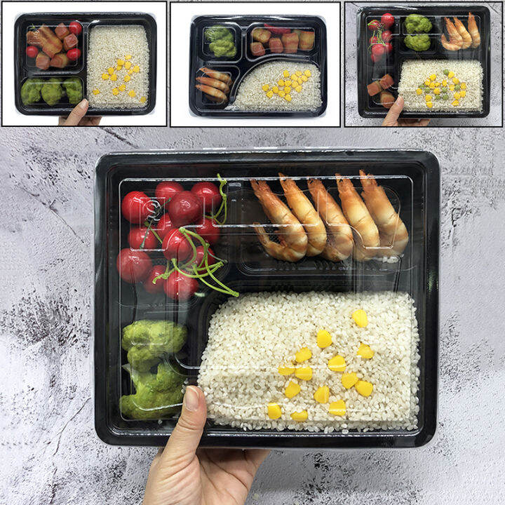 Disposable Lunch Box F3 FourGrid Fast Food Box F5 FiveGrid Packing