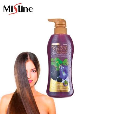 Mistine Pra Kham Di Khwai plus Anchan shampoo 400 ml. มิสทิน ประคำดีควาย พลัส อัญชัน แชมพูสระผม 400 มล.