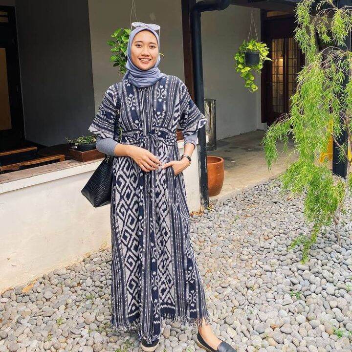 Outer Tunik Tenun Ethnic Rumbai - Seragam Tenun Kantor | Lazada Indonesia