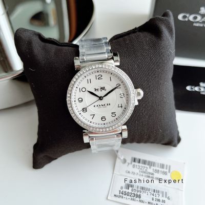 ✨ของแท้100%✨ นาฬิกาข้อมือ สีเงิน 14502398 / 14502396 COACH Madison Ladies Silver Gold-tone Watch