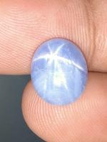 Burmese บลูสตาร์แซฟไฟร์ 4.29cts 10.6x9x4mm รูปไข่ หินธรรมชาติ 100% Blue star sapphire unheated 4.29cts 10.6x9x4mm oval shape 100% natural gemstone