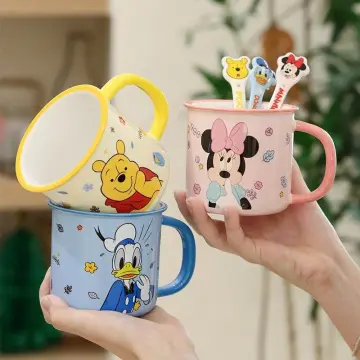 Disney Mickey Mouse Minnie Mouse Coffee Mugs Cute Cartoon Donald Milk Mugs  Creative Fashion Mugs Handle