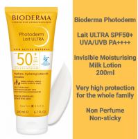 (Exp.03/26) BIODERMA Photoderm
ULTRA SPF50+ UVA/UVB PA++++
Invisible Moisturising Milk Lotion 200ml
ครีมกันแดด เนื้อโลชั่นน้ำนม