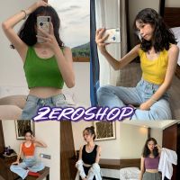 Zero SHOP?พร้อมส่ง?(Zero-DX-245)เสื้อกล้าม ทรงครอปสั้น ใส่สบายมากสีพื้นผ้านิ่มลื้น 08