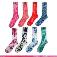 ถุงเท้า ถุงเท้ามัดย้อม ข้อยาว TIE DYE SOCKS ฟรีไซส์ 8 สี