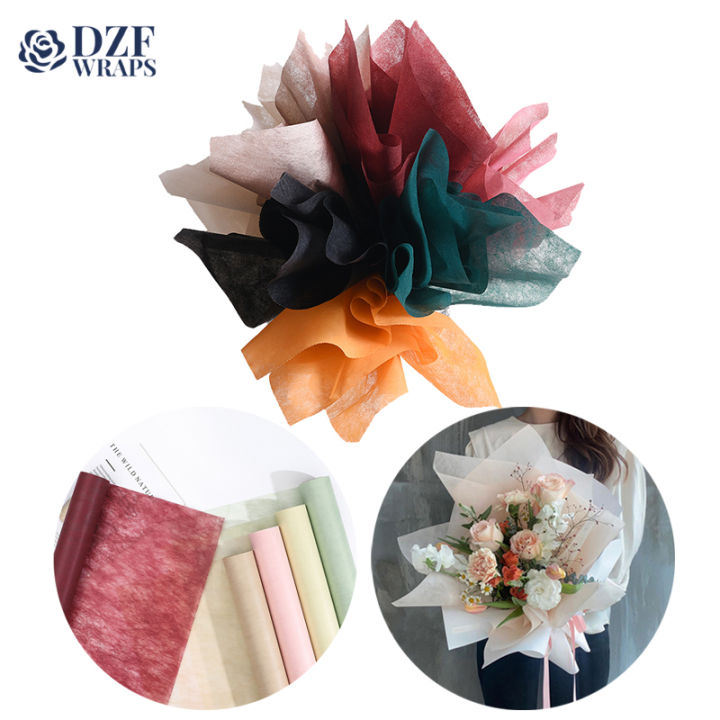 Milk Cotton Non Woven Flower Gift Wrapping Paper