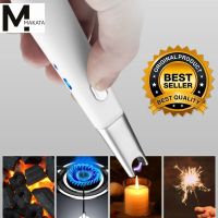 ไฟแช็คไฟฟ้า USB Kitchen Grill Caddle Lighter Long Windproof Plasma Arc Flameless Electric