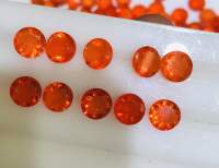 โอปอลไฟสีแดงธรรมชาติทรงกลม 6 มม. 1 ชิ้น 6mm round natural red fire opal 1 piece