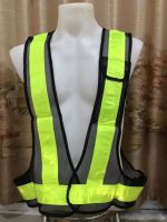 Reflective Vest เสื้อจราจร เสื้อกั๊กจราจร เสื้อกั๊กสะท้อนแสง เสื้อกั๊กสะท้อนแสง,Vใหญ่Vใหญ่ความปลอดภัยเสื้อกั๊กสะท้อนแสงเห็นได้ชัด Traffic Construction ชุดปั่นจักรยาน safety vest