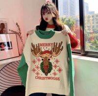 เสื้อสเวเตอร์ไหมพรม cristmoose คริสต์มาส