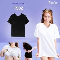 #TS02 เสื้อยืดคอกลม Oversized T-shirt with Bra Top