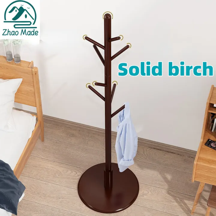 Zhao Made Solid Wood Floor Coat Hanger Coat Hanger Bedroom Home