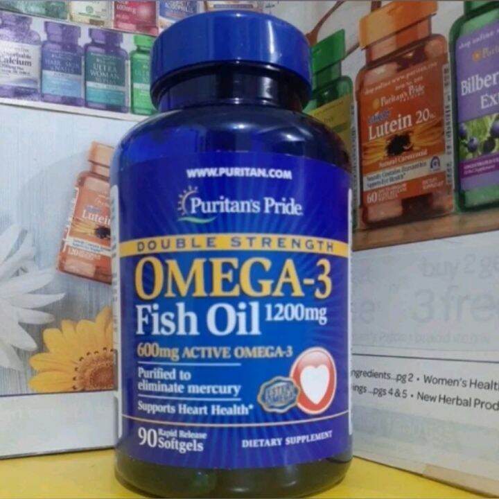 Double Strength Omega3 Fish Oil 1200mg 90 Softgels with 600mg Active