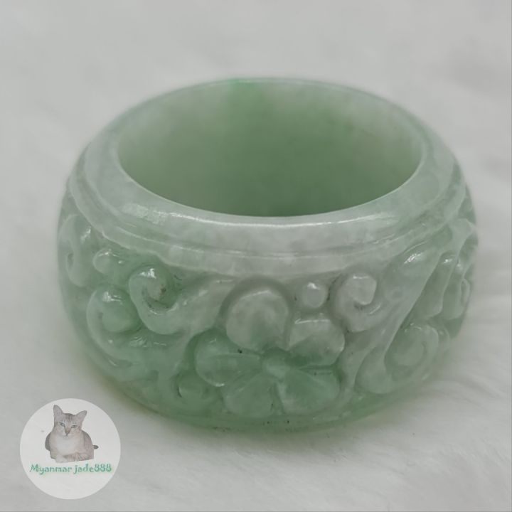 แหวนหยกพม่า-หยกแท้-jadeite-type-a-ไซส์-68-3
