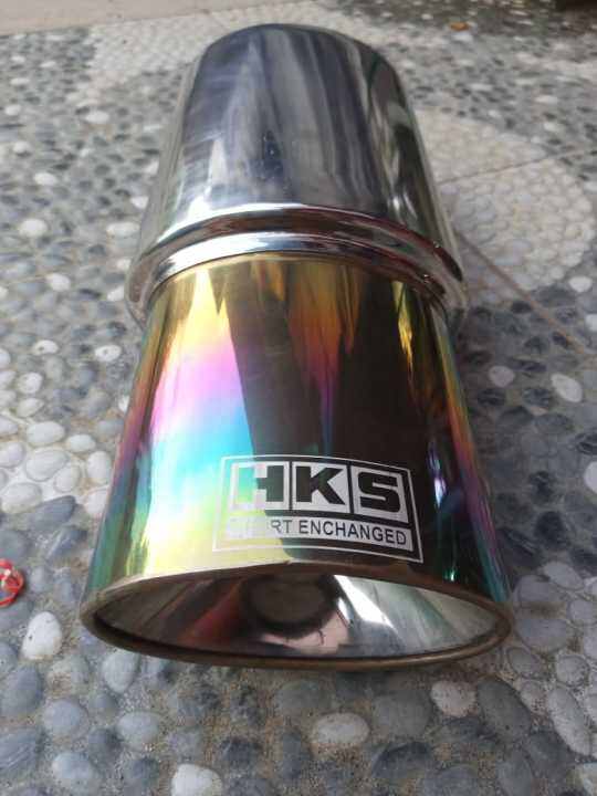 Knalpot Mobil Racing Hks Turbo Oval Suara Bass Untuk Semua Tipe Mobil Lazada Indonesia