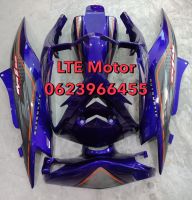 ชุดสี เฟรม mio2ตา มีโอ 2 ตา yamaha MIo mx115 รุ่นปี 2009-2011 ครบชุด 5 ชิ้น รุ่นไฟ 2 ตา สีม่วงแก้ว งานabs100%