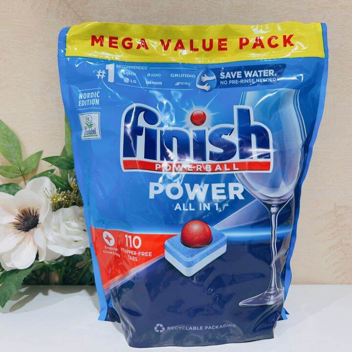 เก็บโค้ดส่งฟรี-finish-ฟินิช-powerball-power-all-in-1-all-in-1-max-dishwasher-tablets-20-42-94-110tabs-ผลิตภัณฑ์-ล้างจาน-ชนิดเม็ด-น้ำยาสำหรับเครื่องล้างจาน-110-เม็ด