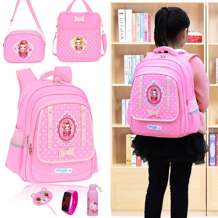 Children's Primary School Student Schoolbag Girls Grade 1-3 Burden ...