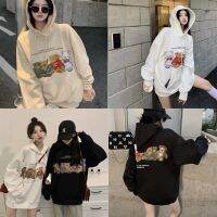 ttshopพร้อมส่ง​เสื้อคลุมแขนยาว มีฮู้ดลายน้องหมีน่ารัก ใส่สบายมากไม่บาง (DX-HoodieBear-6261)​ 10