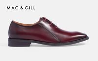 Mac&amp;Gill รองเท้าผู้ชายหนังแท้แบบสวมทางการคลาสสิก OXFORDS Leather Business Shoes in Maroon Red