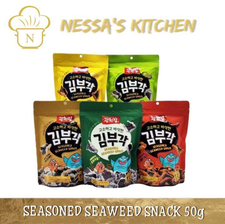 Kwang Cheon Kim Korean Fried Seaweed Snack Seasoned Seaweed 50g [ Nessa