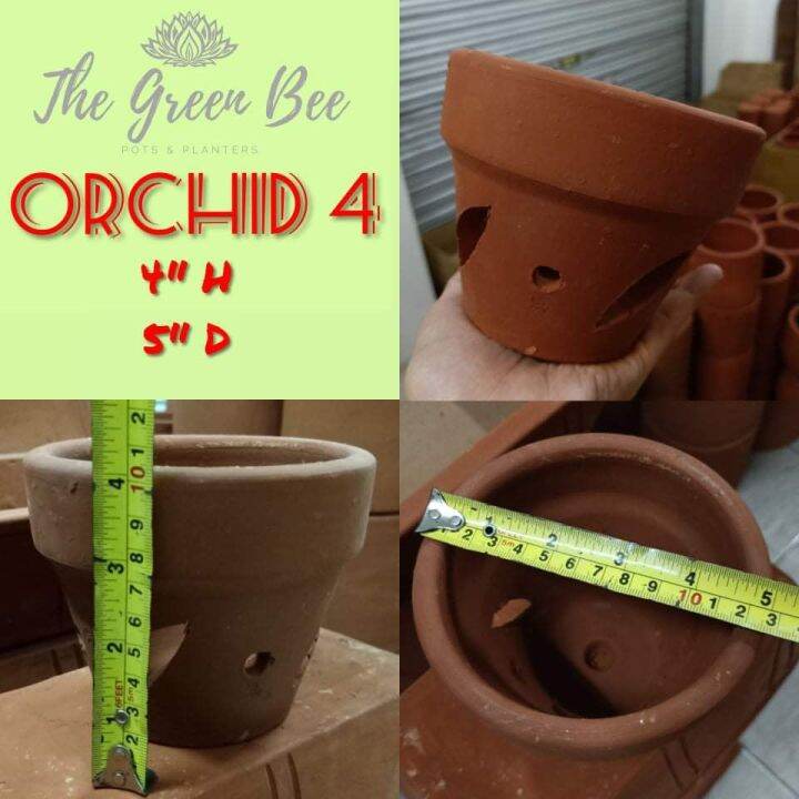 Orchid Clay Pot 4x5 Inches / Orchid Pot / Orchids Clay Pot / Orchid