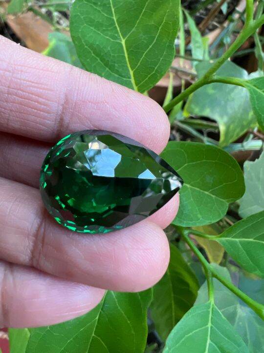 เพชร-cz-cubic-zirconia-green-emerald-diamond-pear-23x16mm-47cts-พลอย-มรกต-เพชรรัสเซีย-47-กะรัต-carats-พลอย-ขนาด-23x16-มิล-mm-1-pcs-1-เม็ด-พลอยสั่งเคราะเนื้อแข็ง