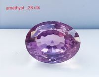 28 cts Jumbo Amethyst Gemstone from Bolivia...Purple color VVS Grade Colored gems semiprecious Genuine