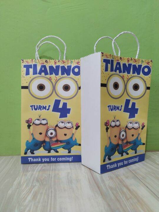 Minions Theme Customize Lootbag/paper bag(10pcs per/pack) | Lazada PH