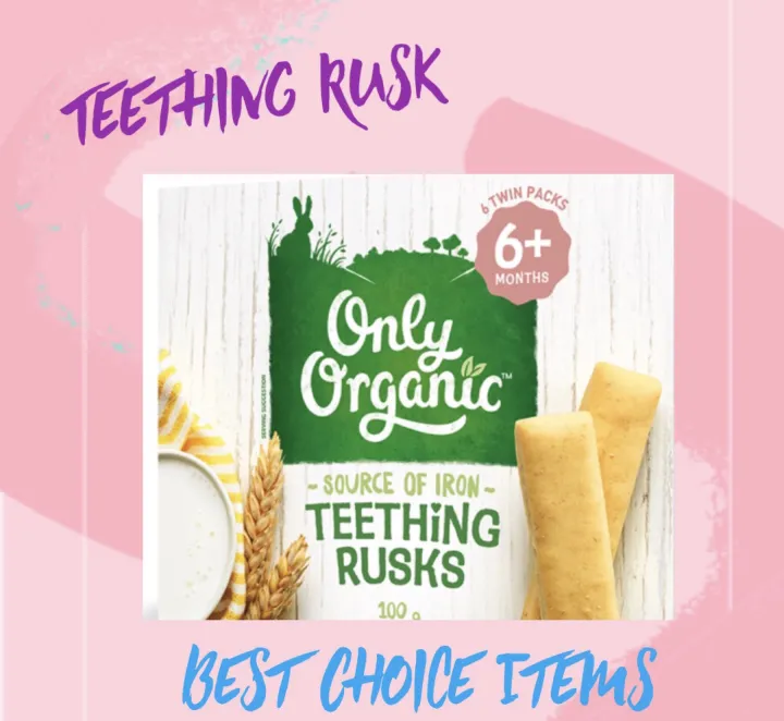 Only Organic Snack Teething Rusks 100g Lazada PH