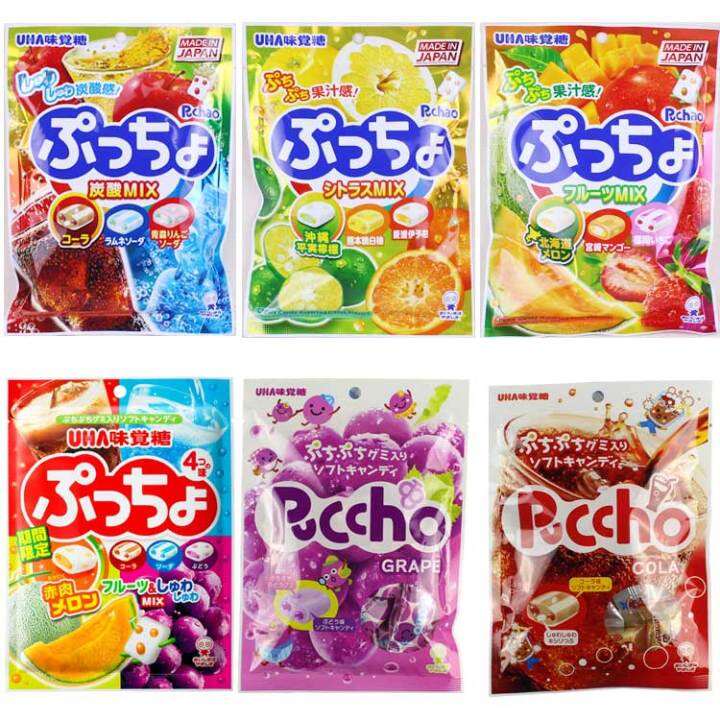 Japanese Imported Taste Candy Puchao UHA UHA Soda Grape Carbonated Cola ...